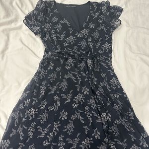 Abercrombie Navy Floral Wrap Dress